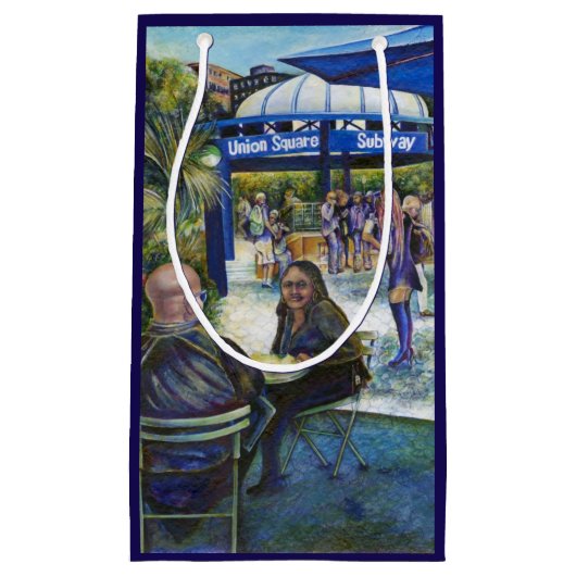 ニューヨーク遊州パークでの情熱的な人々 スモールペーパーバッグ (正面)