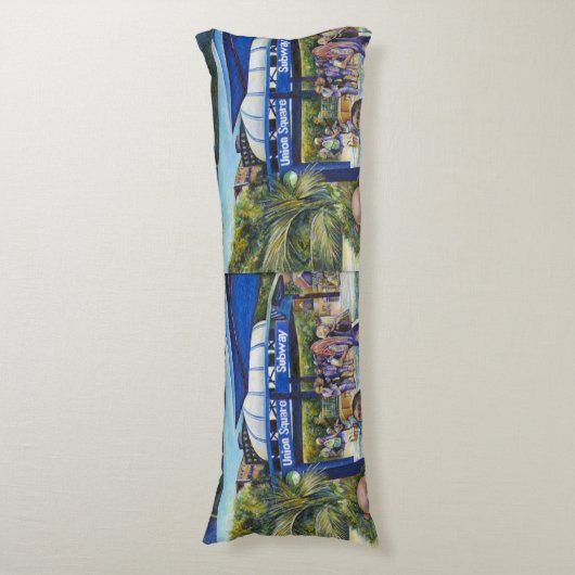 ニューヨーク遊州パークでの情熱的な人々 ボディピロー (正面縦)