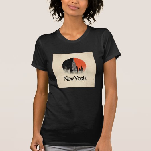 ニューヨーク限定版 - 1960年代スタイルのグラフィック Tシャツ (正面)