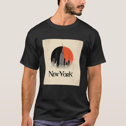 ニューヨーク限定版 – 1960年代スタイルグラフィック Tシャツ (正面)
