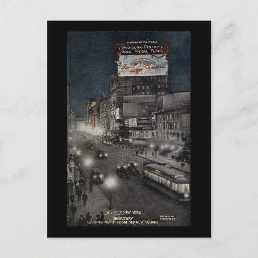 ニューヨーク1910年の夜 ポストカード (正面)