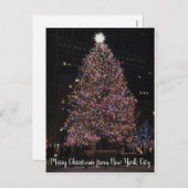 ニューヨーク2018ロックフェラーセンタークリスマスツリー シーズンポストカード (正面/裏面)