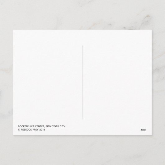 ニューヨーク2018ロックフェラーセンタークリスマスツリー シーズンポストカード (裏面)