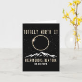 ニューヨーク2024年皆既食太陽の カード (黄色い花)