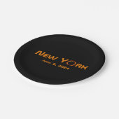 ニューヨーク2024年皆既食太陽の ペーパープレート (アングル)