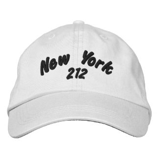 ニューヨーク212市外局番。 刺繍入りキャップ
