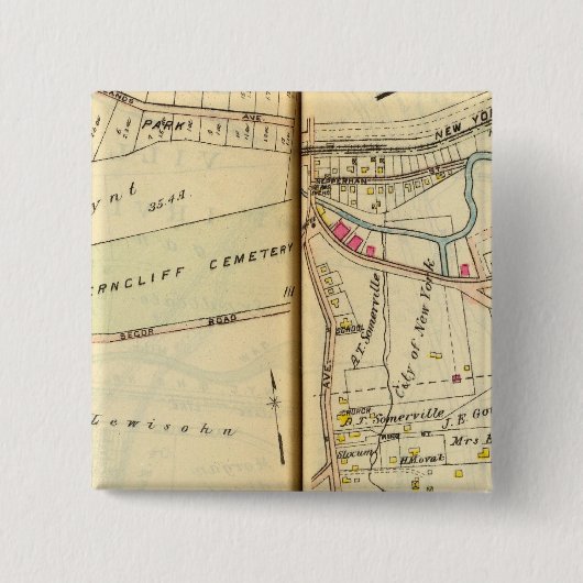 ニューヨーク3、グリーンバーグ 缶バッジ (正面)