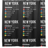 ニューヨーク5ボロウズ シャワーカーテン (正面)