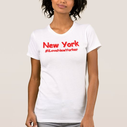「ニューヨーク」かわいいデザイン。買今 Tシャツ (正面)