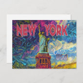 ニューヨーク。アメリカに遊びに来て… ポストカード (正面/裏面)