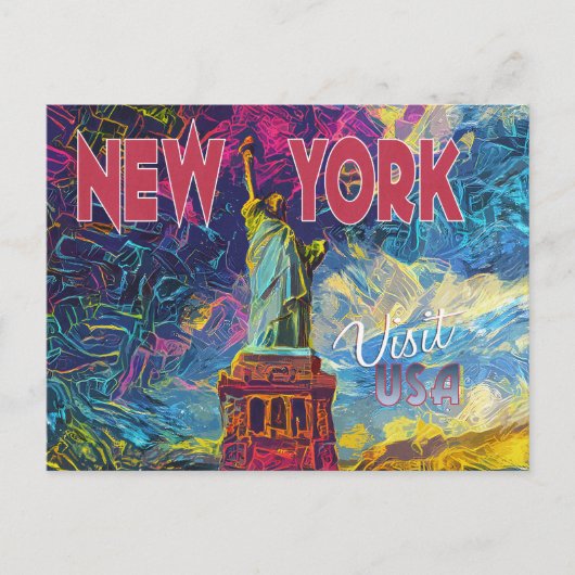 ニューヨーク。アメリカに遊びに来て… ポストカード (正面)