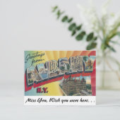 ニューヨーク,アルバニーからの挨拶 ポストカード (スタンド正面)