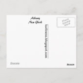 ニューヨーク,アルバニーからの挨拶 ポストカード (裏面)