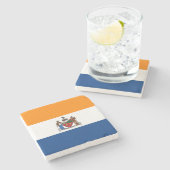 ニューヨーク・アルバニー国旗 ストーンコースター (横)