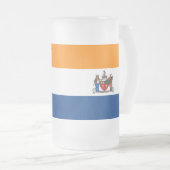 ニューヨーク・アルバニー国旗 フロストグラスビールジョッキ (正面右)