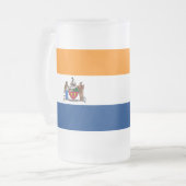 ニューヨーク・アルバニー国旗 フロストグラスビールジョッキ (正面左)