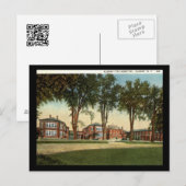 ニューヨーク，アルバニー市立病院1928ヴィンテージ ポストカード (正面/裏面)