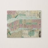 ニューヨーク·アンド·ミニシャル地図 ジグソーパズル (横)