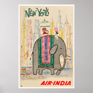 ニューヨーク アート インド 旅行ポスター ニューヨーカー 印刷 ポスター