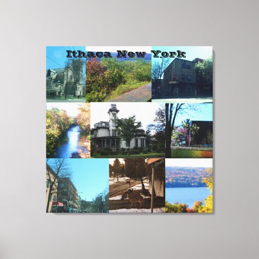ニューヨーク，イサカ美しい キャンバスプリント (正面)