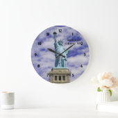 ニューヨーク·エリス島自由の女神 ラージ壁時計 (ホーム)