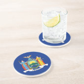 ニューヨーク：エンパイア州、ホームビッグアップル国旗 コースター (側面)