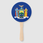 ニューヨーク：エンパイア州、ホームビッグアップル国旗 ハンドファン (裏面)