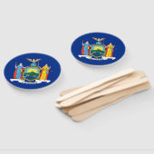 ニューヨーク：エンパイア州、ホームビッグアップル国旗 ハンドファン (組立なし)