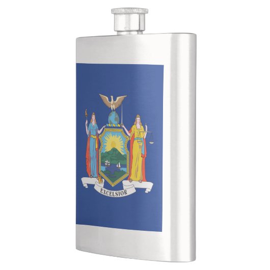 ニューヨーク:エンパイア州、ホームビッグアップル国旗 フラスク (左)