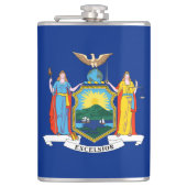 ニューヨーク:エンパイア州、ホームビッグアップル国旗 フラスク (正面)