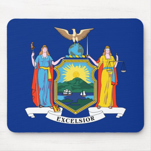 ニューヨーク：エンパイア州、ホームビッグアップル国旗 マウスパッド (正面)