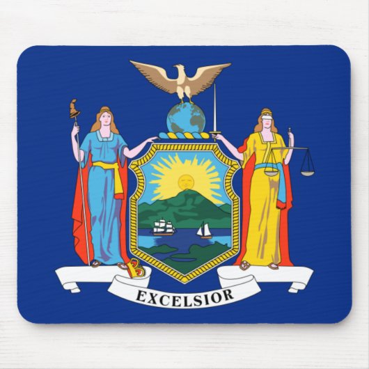 ニューヨーク：エンパイア州、ホームビッグアップル国旗 マウスパッド (正面)