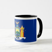 ニューヨーク：エンパイア州、ホームビッグアップル国旗 マグカップ (正面右)