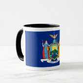 ニューヨーク：エンパイア州、ホームビッグアップル国旗 マグカップ (正面左)