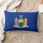 ニューヨーク：エンパイア州、ホームビッグアップル国旗 ランバークッション (ブランケット)