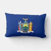 ニューヨーク：エンパイア州、ホームビッグアップル国旗 ランバークッション (裏面)