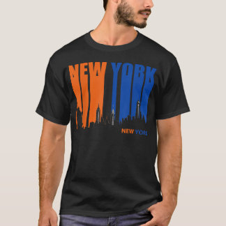 ニューヨーク オレンジアンプ ブルー スカイライン ビンテージ Tシャツ