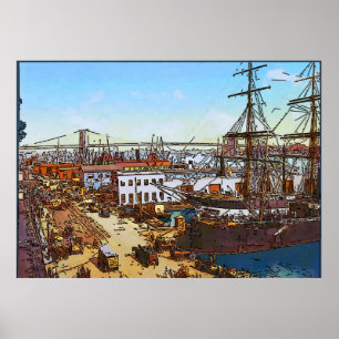 ニューヨーク、オールドハーバー ポスター