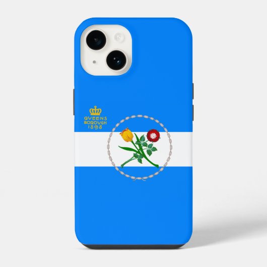 ニューヨーク・クイーンズの旗 iPhoneケース (裏面)
