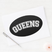 ニューヨーク・クイーンズ 楕円形シール (封筒)