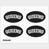 ニューヨーク・クイーンズ 楕円形シール (シート)