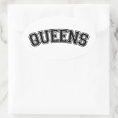 ニューヨーク・クイーンズ 楕円形シール (バッグ)