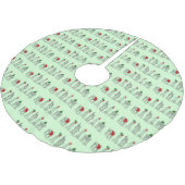 ニューヨーク・クリスマスNYCランドマークス建築 ブラッシュドポリエステルツリースカート (アングル)