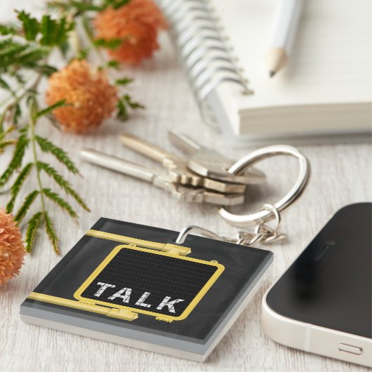 ニューヨーク・クロスウォークサイン・トーク キーホルダー (正面右)