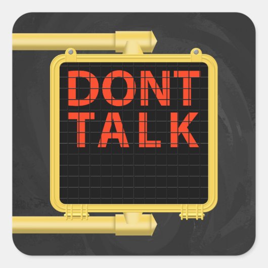 ニューヨーク・クロスウォークサイン・トーク スクエアシール (正面)