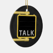 ニューヨーク・クロスウォークサイン・トーク セラミックオーナメント (右)