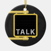 ニューヨーク・クロスウォークサイン・トーク セラミックオーナメント (正面)