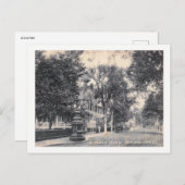 ニューヨーク，グリーンポート，クラークハウスヴィンテージ ポストカード (正面/裏面)