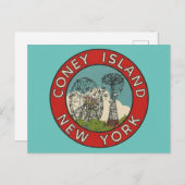 ニューヨーク,コニーアイランド ポストカード (正面/裏面)