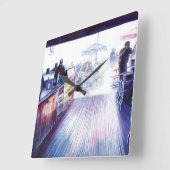 ニューヨーク，コニーアイランド，ルビー's スクエア壁時計 (傾斜)